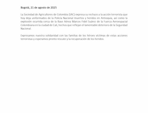 SAC rechaza actos terroristas en Antioquia y Cali
